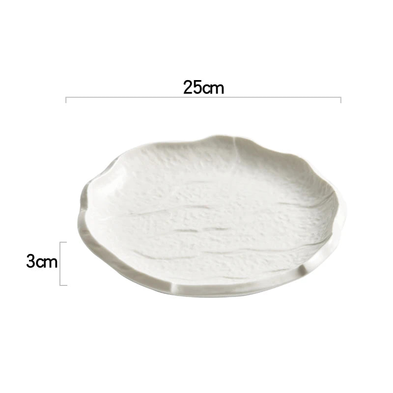 Assiettes céramique forme irrégulière style moderne cuisine