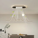 ventilateur de plafond sans feuilles avec éclairage moderne ultra-mince
