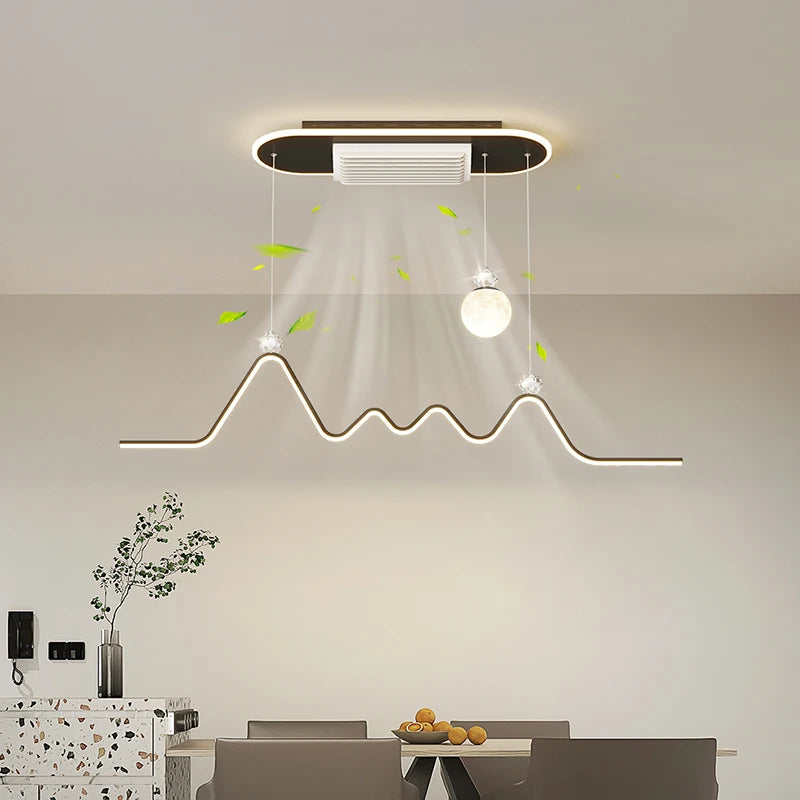 ventilateur de plafond sans feuilles avec éclairage moderne ultra-mince - vue 7 sur 12