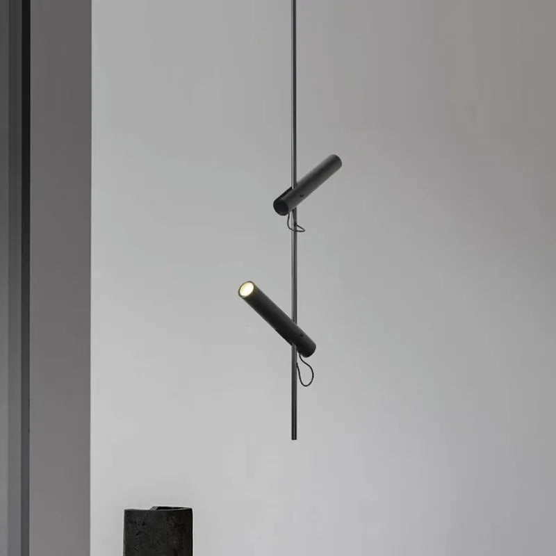 lampe suspendue led moderne rotative avec 1/2/3 têtes pour intérieur - vue 4 sur 12