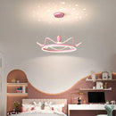 lustre moderne avec projection ciel étoilé pour chambre enfant