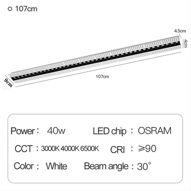 spot led encastrable magnétique moderne éclairage linéaire intérieur