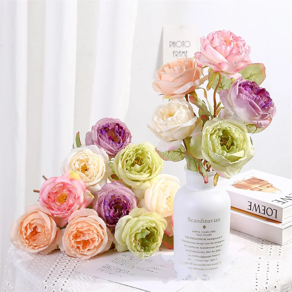 fleurs en tissu de soie pour décorations florales et bouquets - vue 4 sur 19