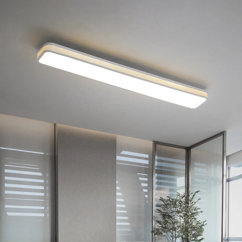 lustre led moderne éclairage intérieur longue bande décor maison - vue 5 sur 21