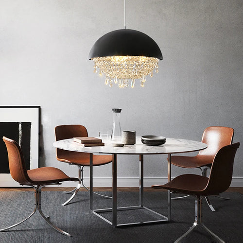 suspension créative en cristal hémisphère pour intérieur élégant - vue 6 sur 18