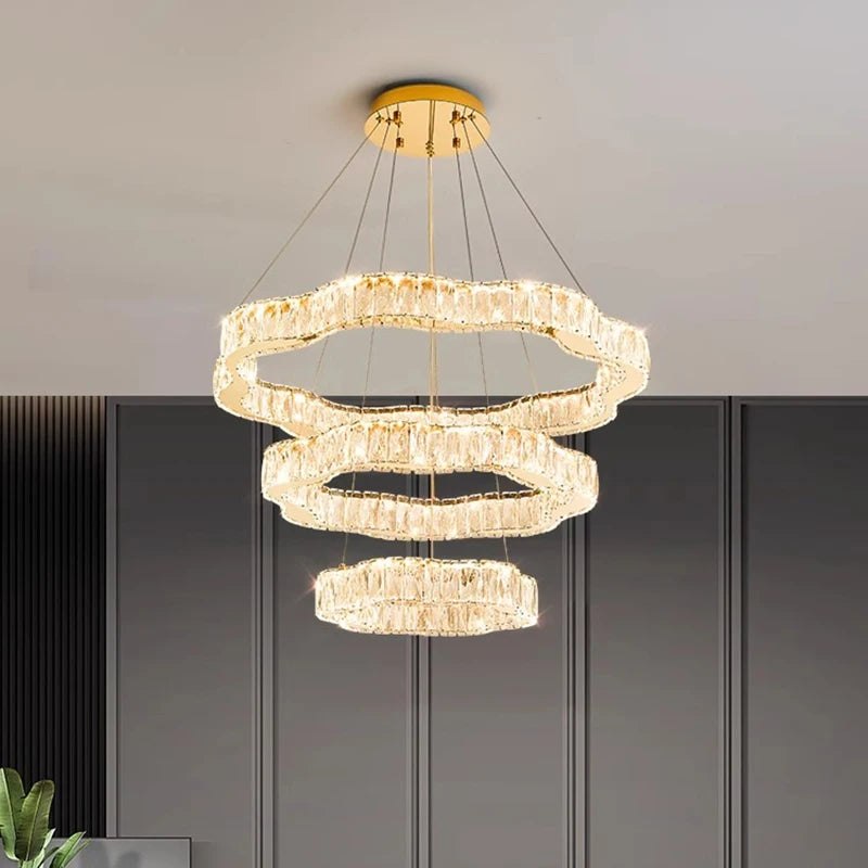 home decorationPendant lights, luxury crystal living room chandelier, bedroom Pendant lamp, ceiling light, indoor lighting - vue 2 sur 13