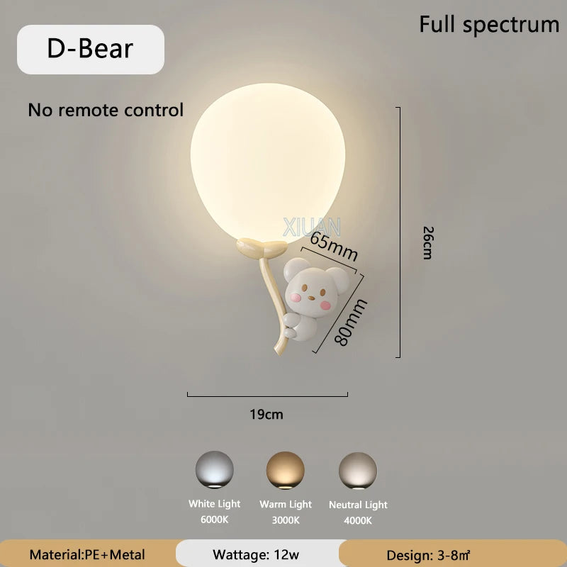 Kreative Wandleuchte in Ballonform für Kinder - vue 8 sur 10
