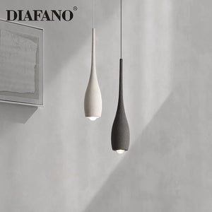 Pendelleuchte aus Zement im Wabi-Sabi-Stil mit LED, Retro Industriedesign