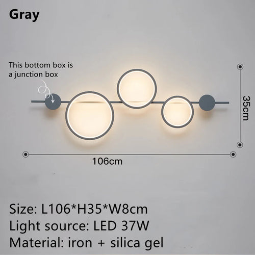 Moderne LED-Wandleuchte im nordischen Design für stilvolle Innendekoration - vue 9 sur 8