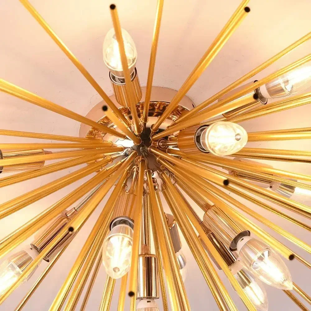 lustre boule hérisson décoration maison style nordique lumineux - vue 6 sur 12