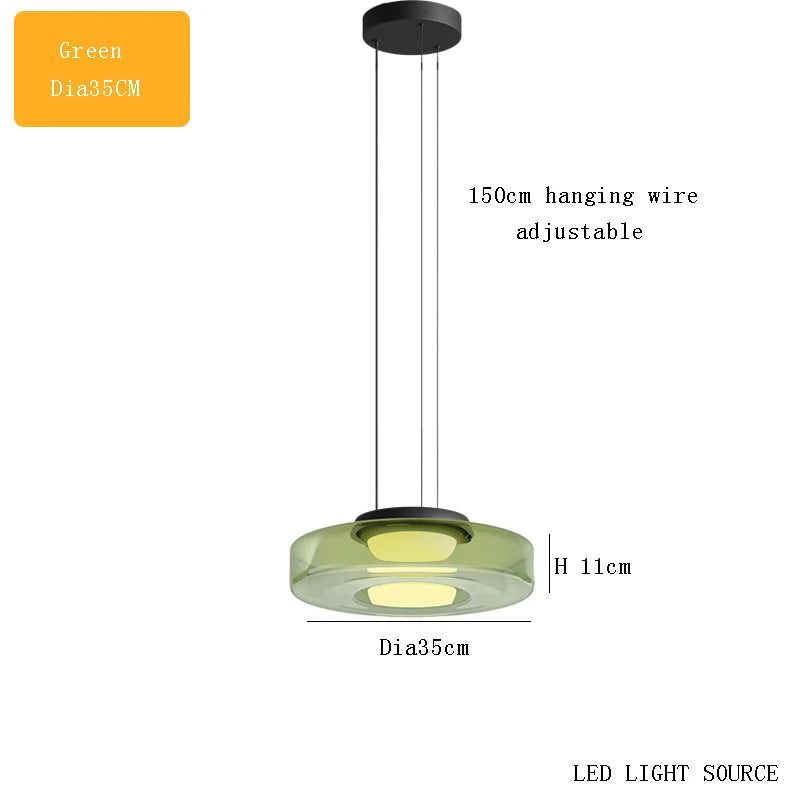 suspension design en verre série levels pour décoration moderne