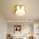 Moderner Kronleuchter für Kinder mit Holzhasen-Design