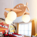 Pendelleuchte Holz Flugzeug für das Kinderzimmer