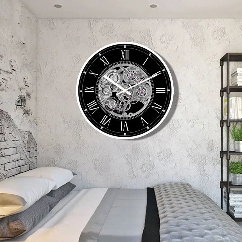 horloge murale rétro silencieuse à quartz pour restaurant américain - vue 5 sur 7