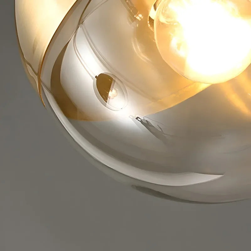 plafonnier à led moderne luxe décor nordique rétro cuivre or - vue 7 sur 8