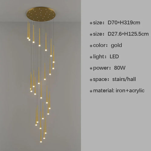 Moderner LED-Kronleuchter für exklusive Innendekoration - vue 11 sur 22