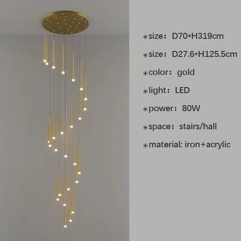 Moderner LED-Kronleuchter für exklusive Innendekoration - vue 10 sur 22