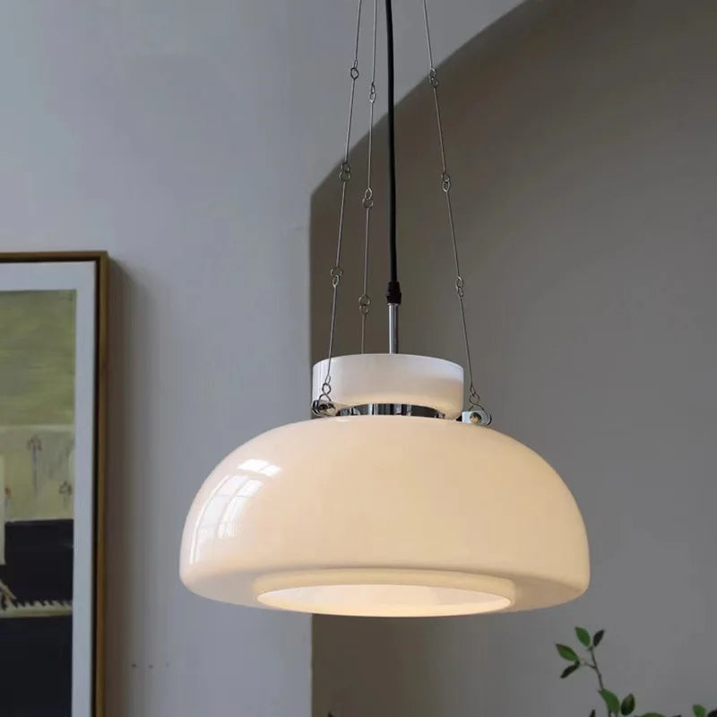 suspension LED style bauhaus médiéval pour restaurant rétro