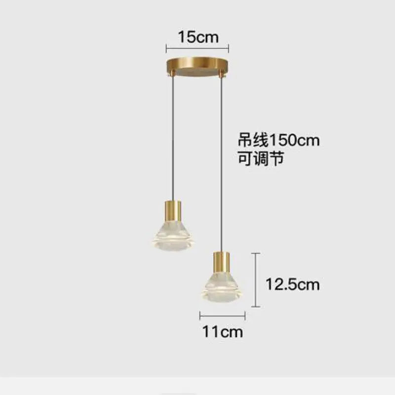 suspension LED en forme de diamant moderne et élégante - vue 11 sur 10