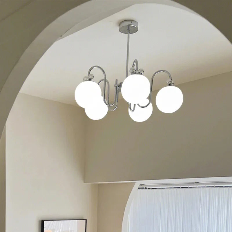 plafonnier led suspendu en forme d'arc romantique décoratif - vue 3 sur 12