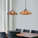 Minimalistischer Kronleuchter aus Walnussholz für modernes Vintage-Interieur