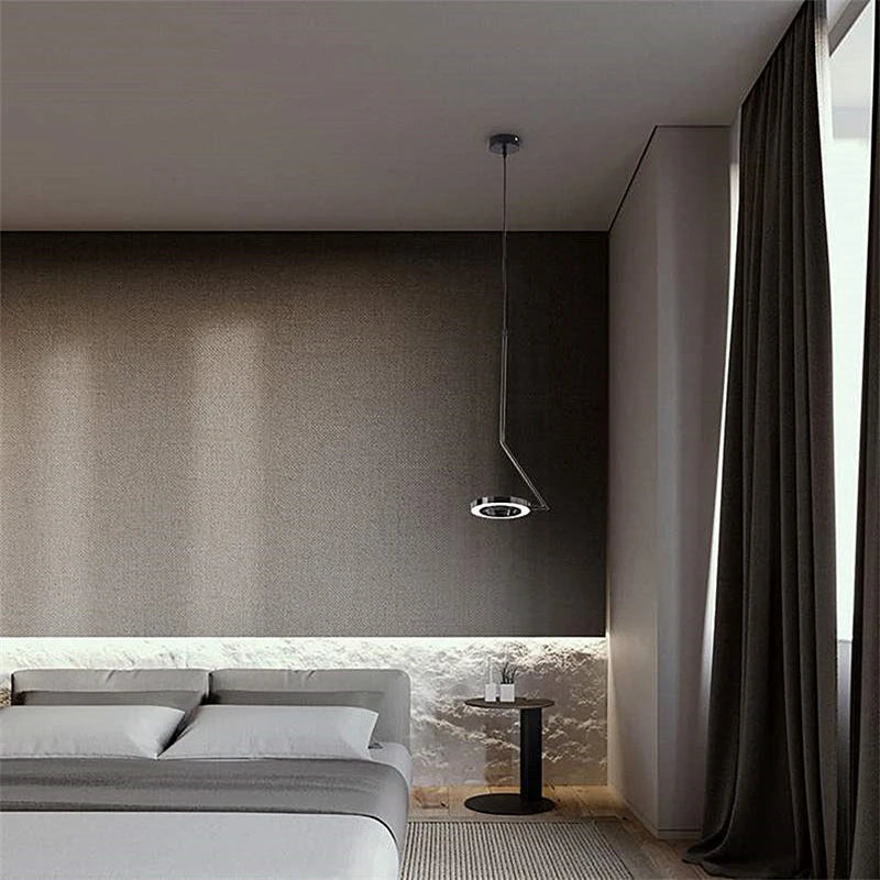 suspension design nordique anneau fer led décorative - vue 4 sur 8