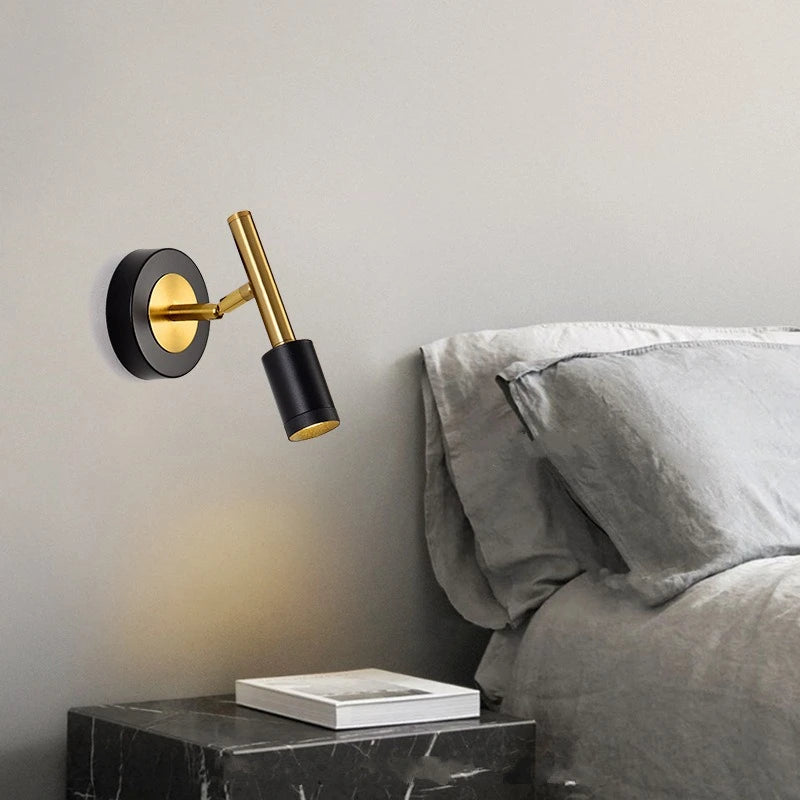 lampe de chevet murale moderne réglable rotative projecteur - vue 3 sur 10