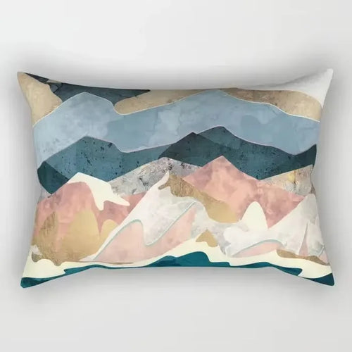 taie d'oreiller rectangulaire à rayures aquarelle chinoises 30 x 50 cm