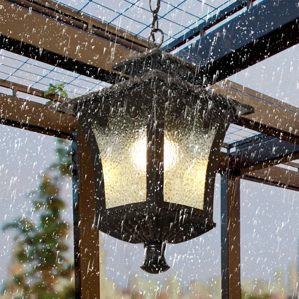 suspension extérieure vintage pour éclairage de patio et couloir - vue 4 sur 7