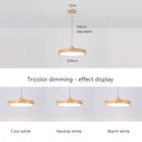 Lustre LED japonais à tête unique en rondins
