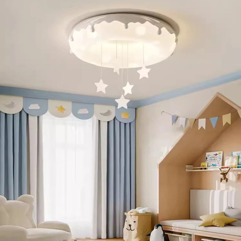 lustre créatif en forme de beignet pour chambre d'enfant - vue 5 sur 12