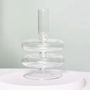 bougeoirs coniques en verre pour décoration de table de mariage