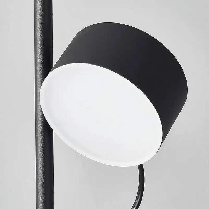 Lampadaire design nordique créatif noir lampadaire simple lampe d'angle étude chevet décoration salon lampe de lecture - vue 7 sur 7