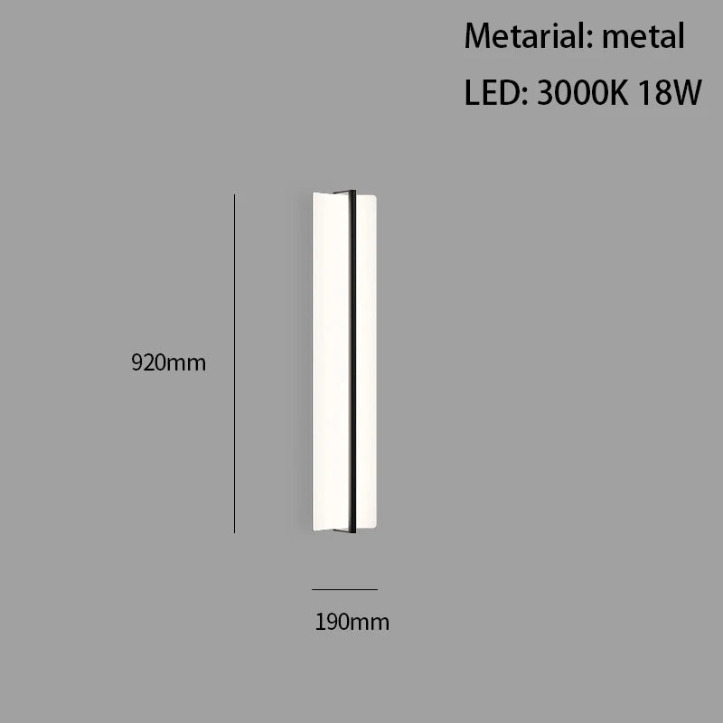 Moderne rechteckige minimalistische Wandleuchte für warmes Licht - vue 8 sur 8