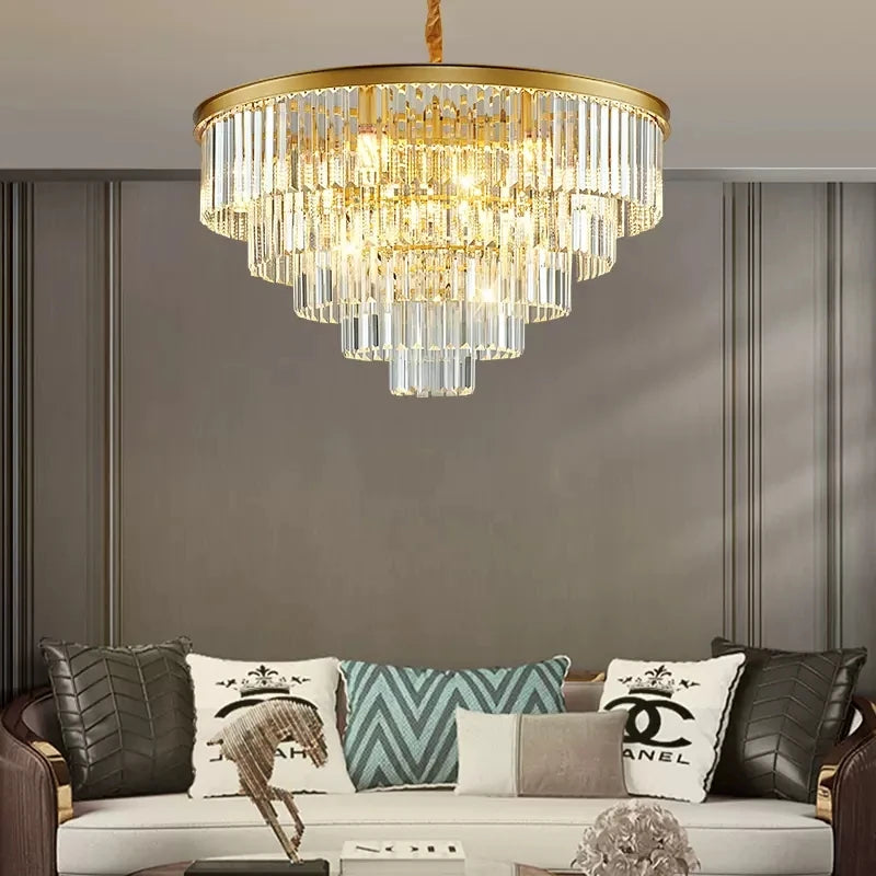 lustre moderne en cristal pour décoration intérieure élégante - vue 11 sur 18