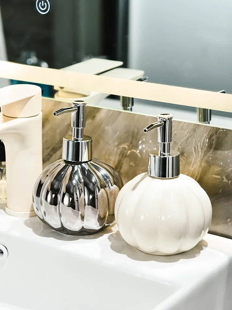 Keramik-Lotiondispenser für Duschgel und Shampoo - vue 3 sur 8