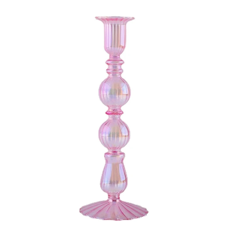 bougeoirs rétro coniques en verre pour décoration élégante - vue 33 sur 32