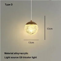 suspension Nordique comptoir allée salle à manger fenêtre chambre moderne Simple luxe sac petit LED