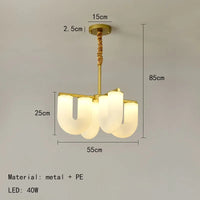 LED-Pendelleuchte aus Acryl in U-Form Dekorative Pendelleuchte