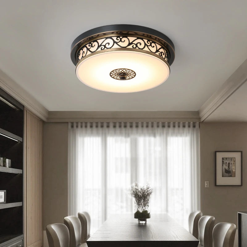 LED-Deckenleuchten im amerikanischen Retro-Stil für moderne Dekoration - vue 5 sur 8