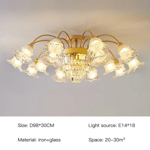 Retro-Kronleuchter aus Kristall für elegante Inneneinrichtung - vue 13 sur 18