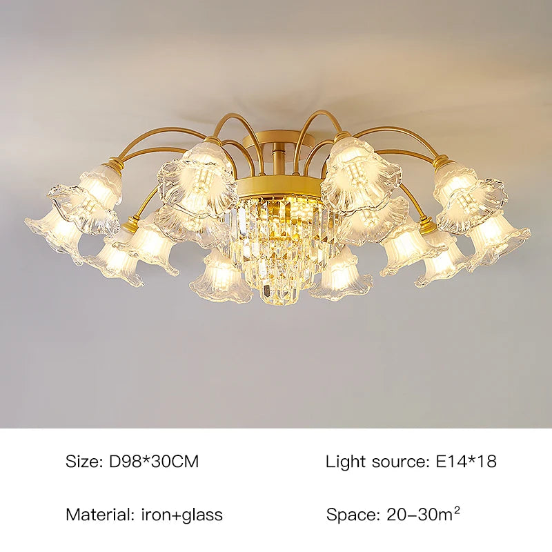 Retro-Kronleuchter aus Kristall für elegante Inneneinrichtung - vue 13 sur 18
