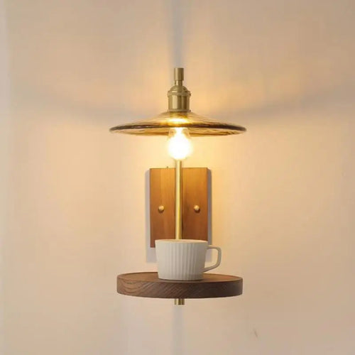 Vintage-Wandleuchte aus Glas für stilvolles Interieur - vue 2 sur 9