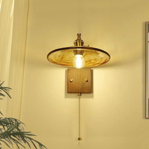 Vintage-Wandleuchte aus Glas für stilvolles Interieur - vue 4 sur 9
