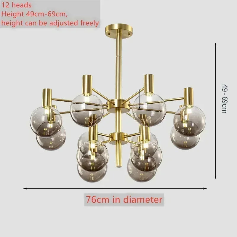 Minimalistische nordische Pendelleuchte aus Glas für moderne Dekoration
