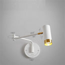 LED-Wandleuchte schwenkbar mit Schalter und flexiblem Arm