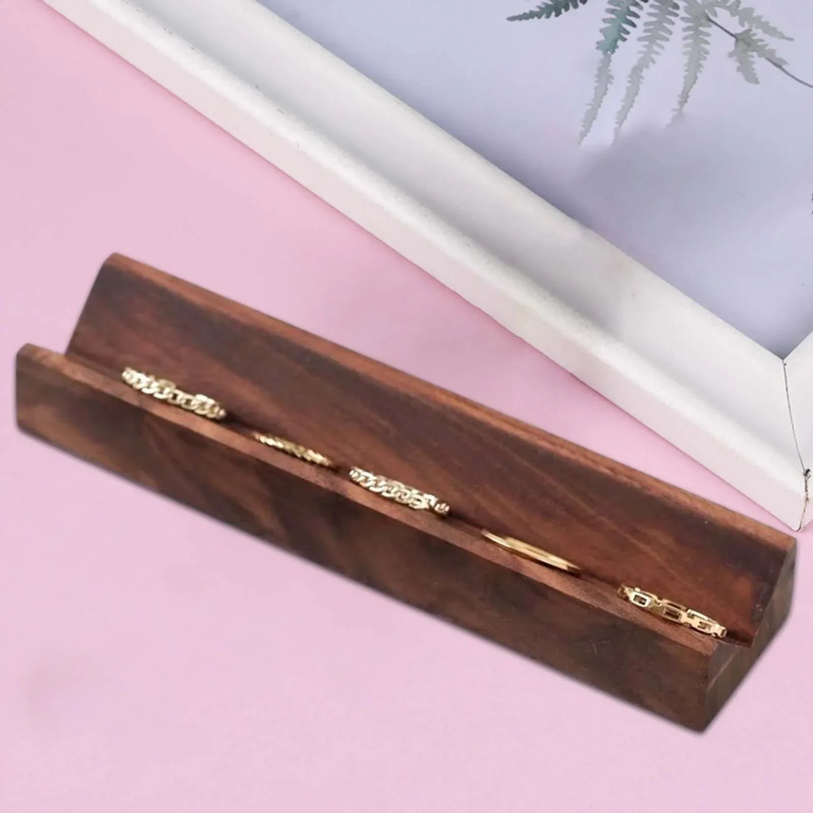 présentoir à bagues en bois vintage pour bijoux - vue 10 sur 9