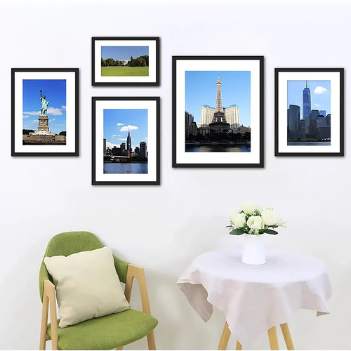 Versatile photo frames in different sizes, suitable for wall or table display, modern design, suitable for home (Black) - vue 2 sur 7