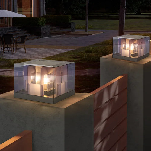 Solarleuchte für Säulen Außenbereich IP65 Garten Villa - vue 4 sur 14