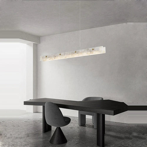 lustre en marbre acier inoxydable à led dimmable pour éclairage intérieur